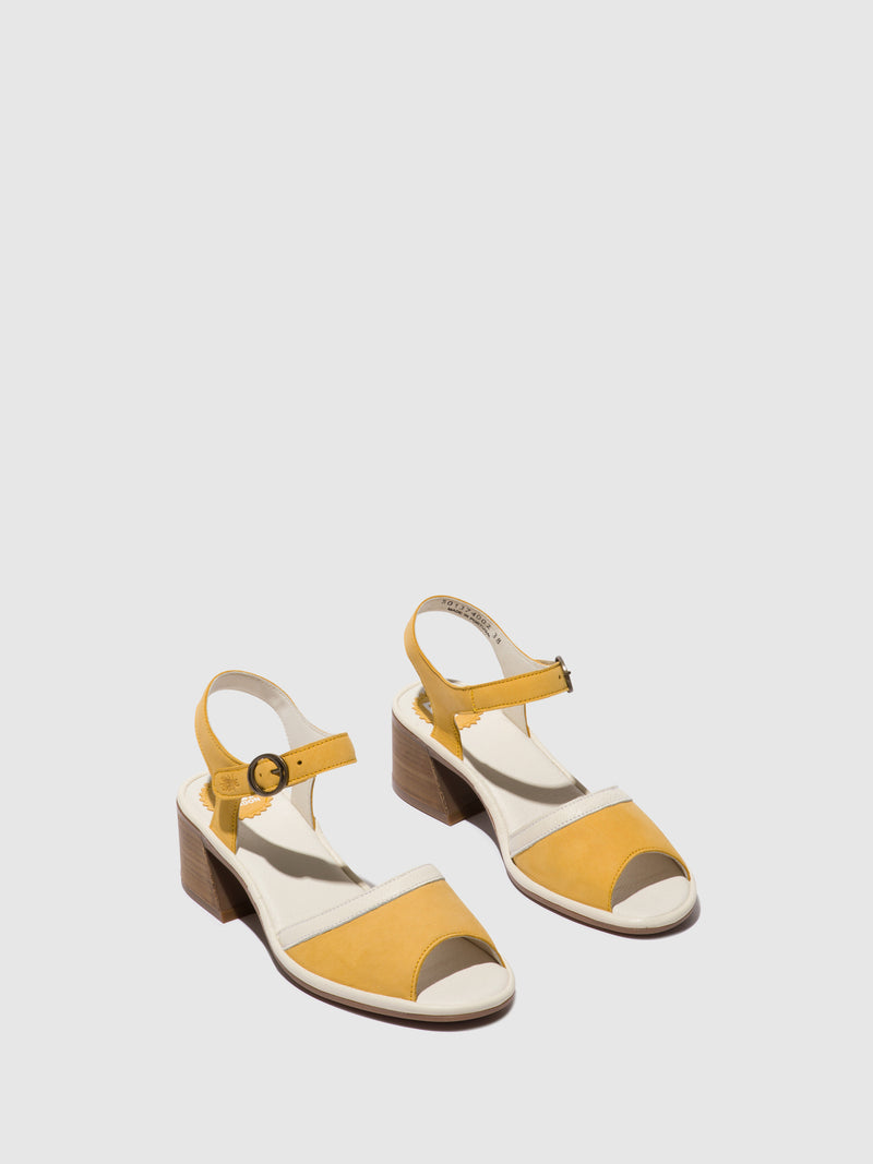 Fly London Ankle Strap Sandals LEAR374FLY BUMBLEBEE/OFFWHITE