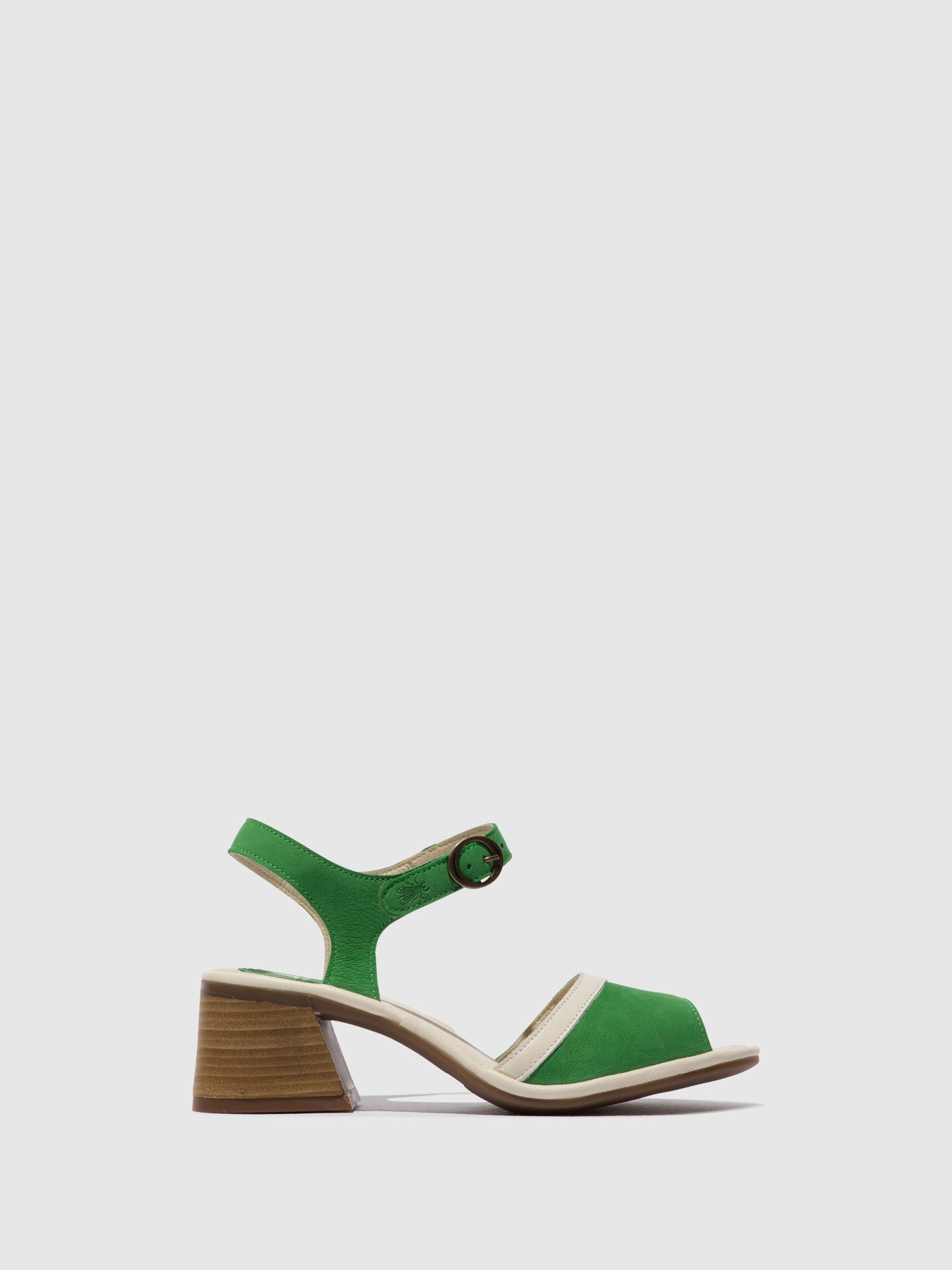 Fly London Ankle Strap Sandals LEAR374FLY LIGHT GREEN/OFFWHITE