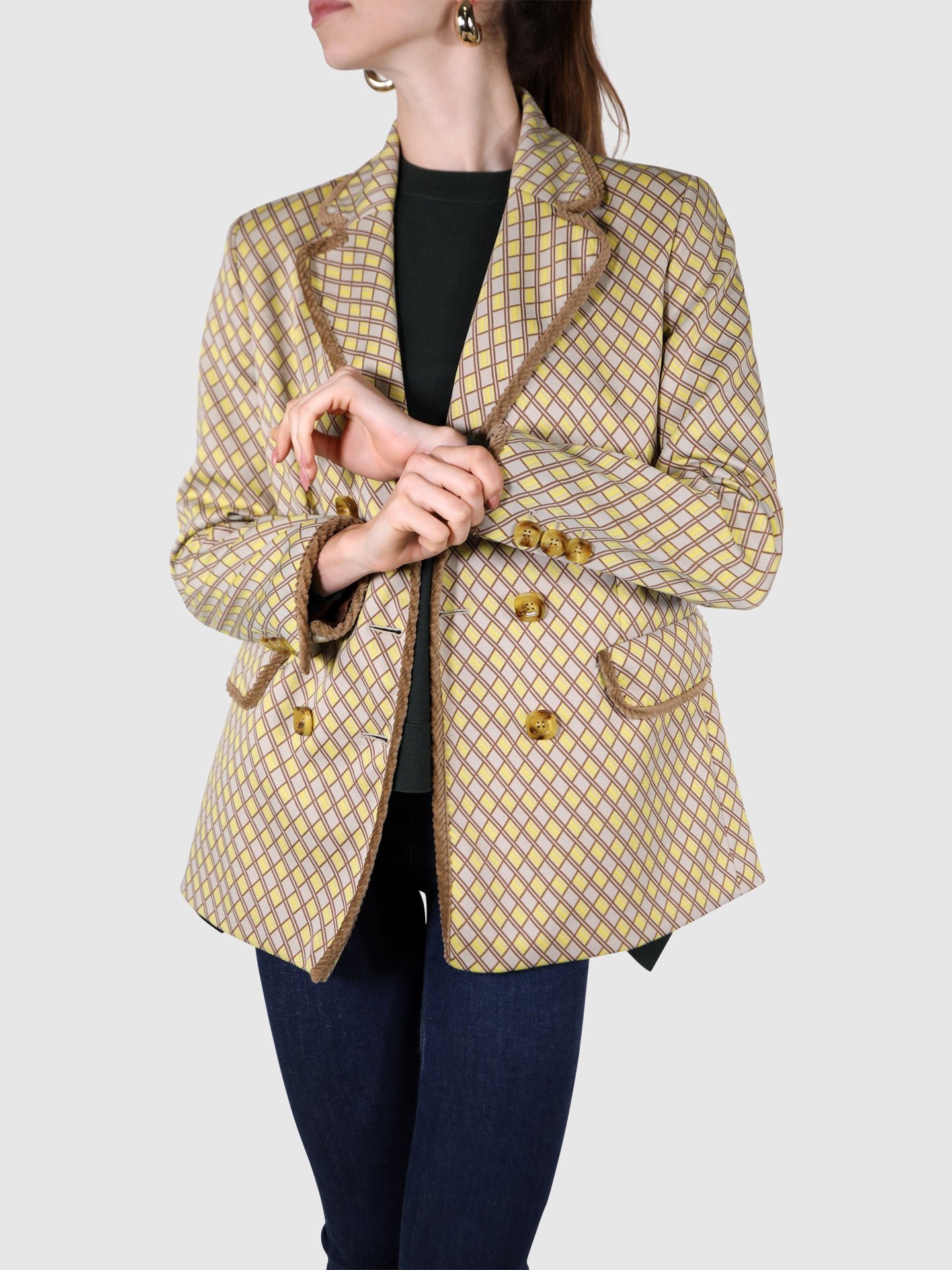 Vivetta Camel/ Yellow/ Beige Blazer