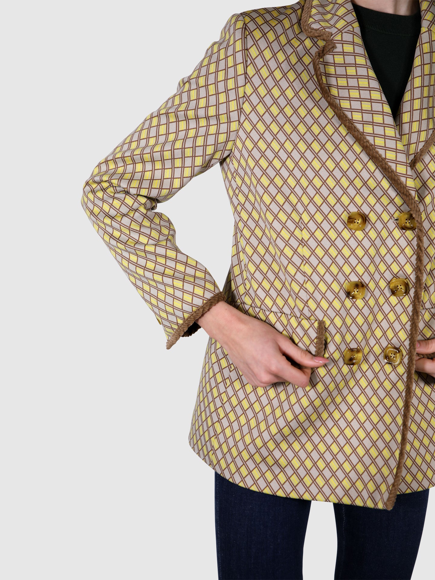 Vivetta Camel/ Yellow/ Beige Blazer