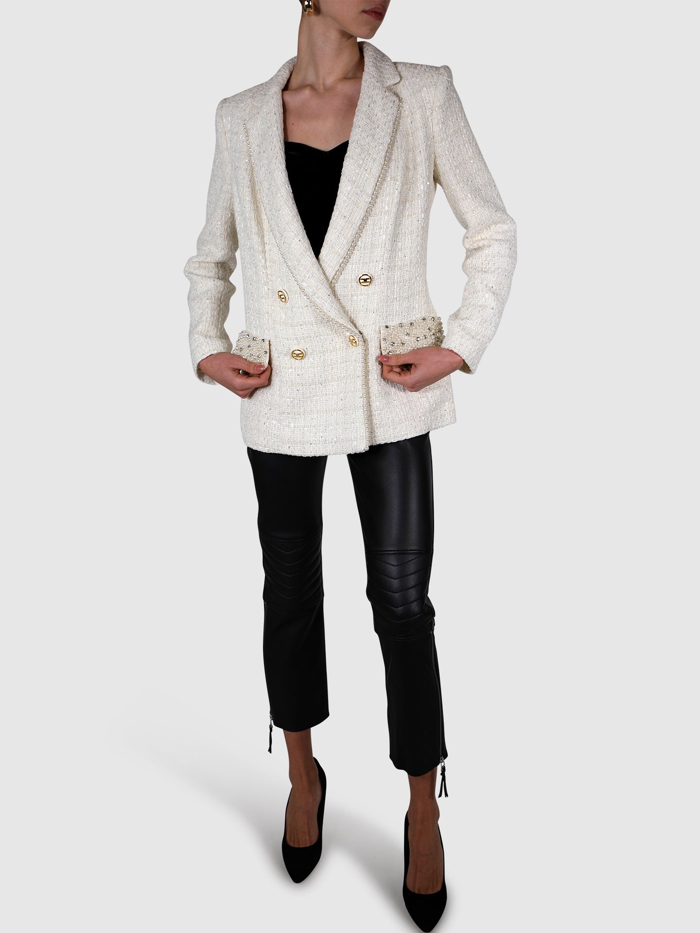 Elisabetta Franchi Pearl Blazer