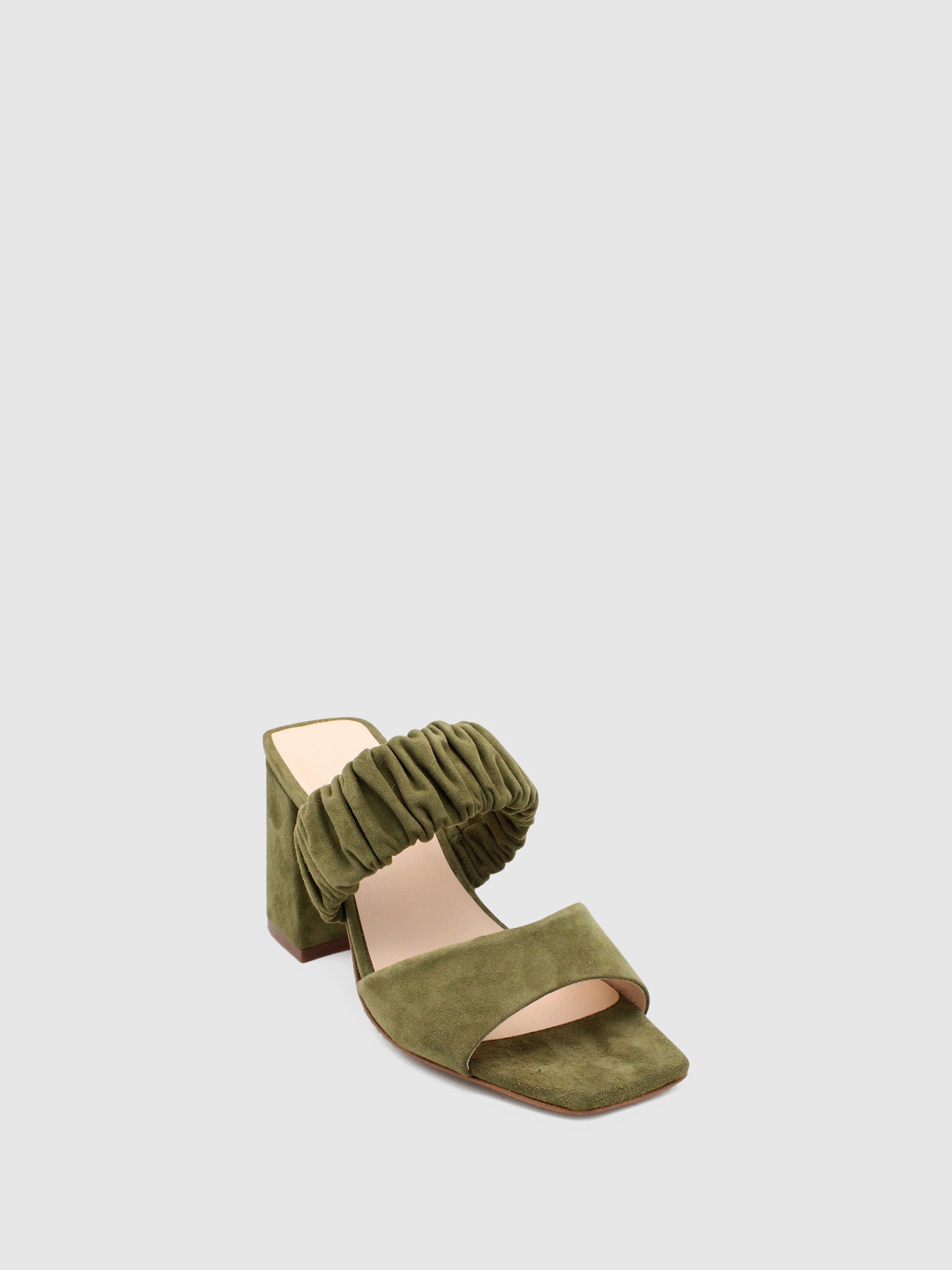 JJ Heitor Khaki Heel Sandals