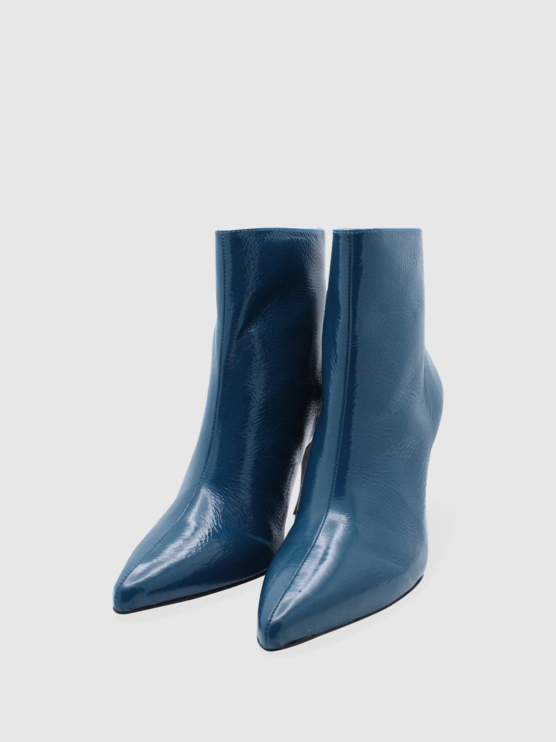 JJ Heitor Blue Pointed Toe Boots