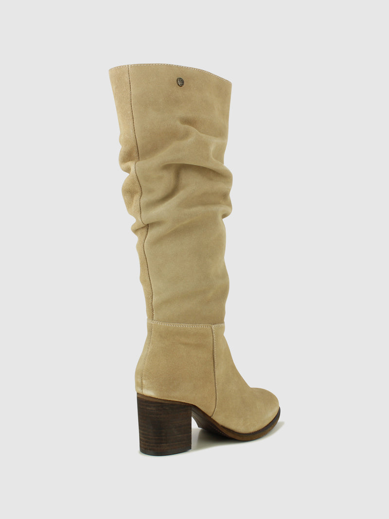 Top3 Taupe Zip Up Boots
