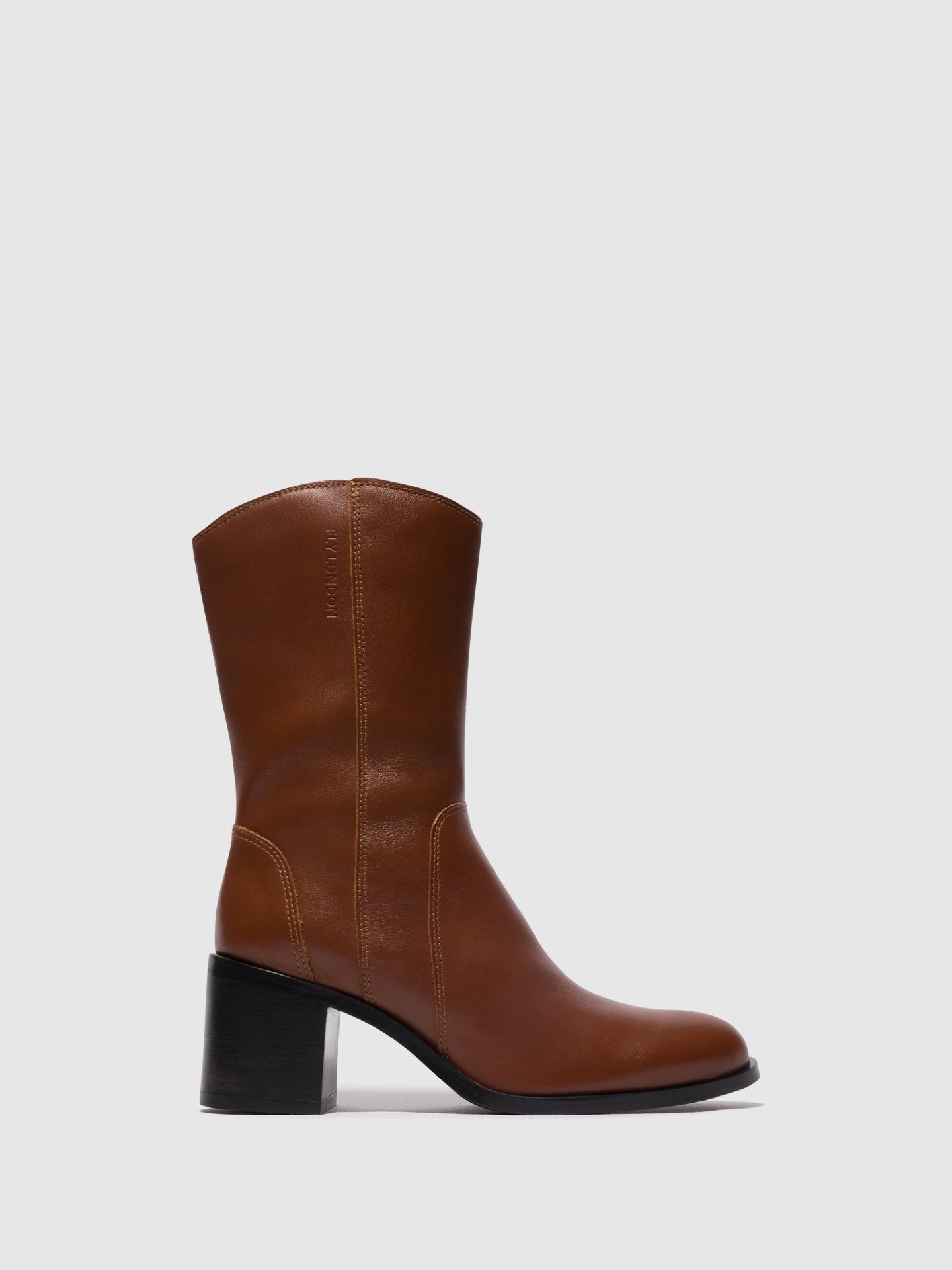 Fly London Zip Up Ankle Boots ASTA914FLY COGNAC