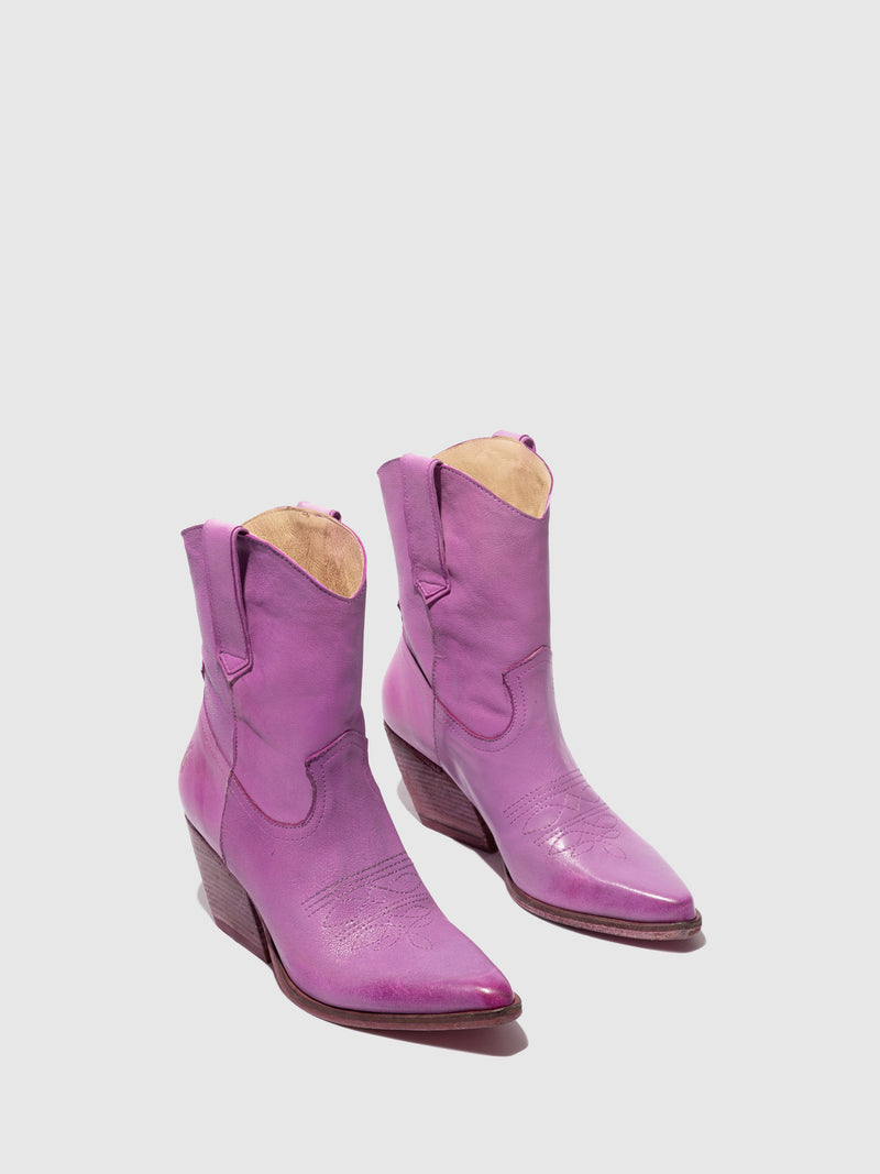 Fly London Cowboy Ankle Boots WOFY093FLY VIOLET