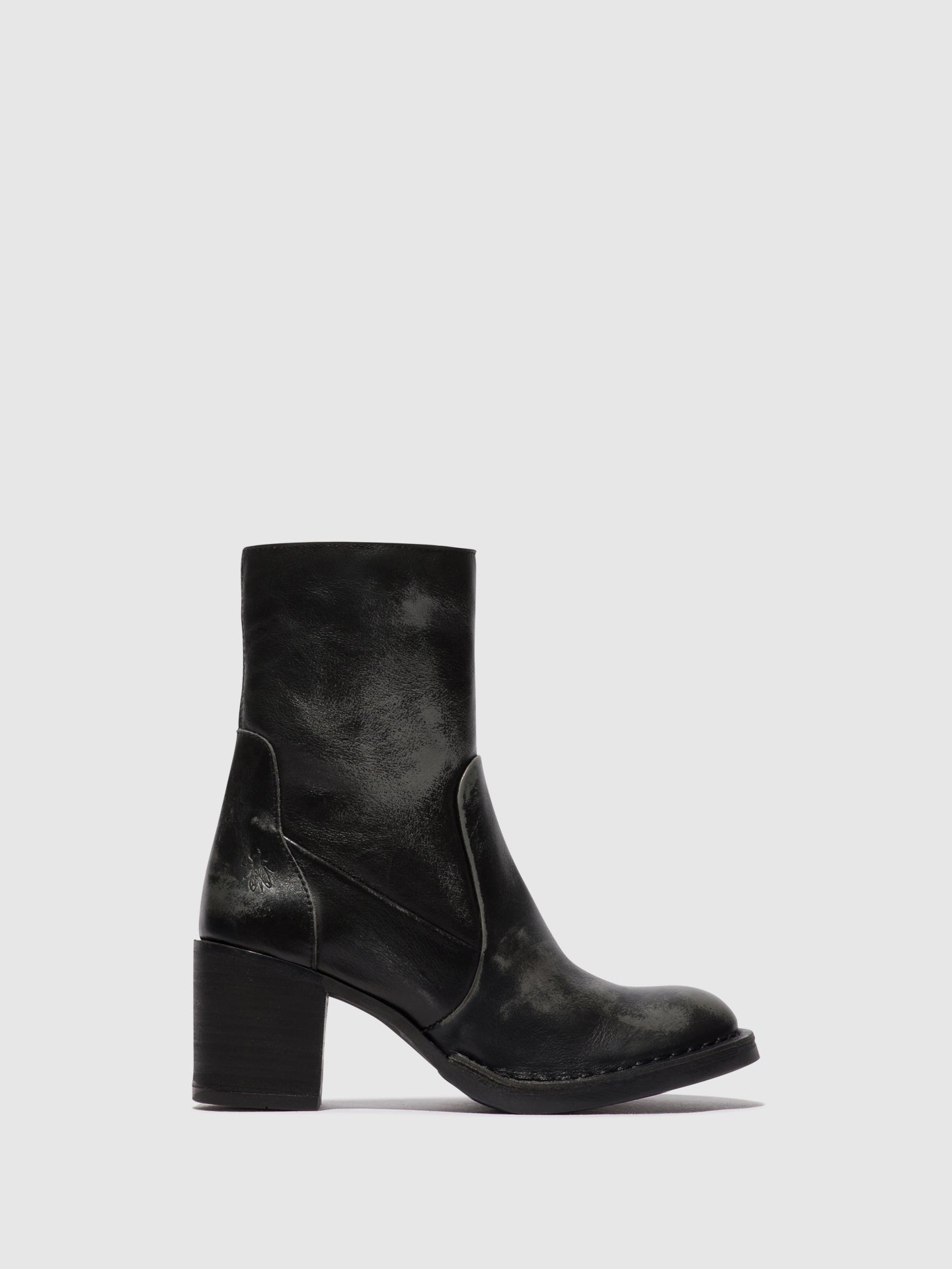 Fly London Zip Up Ankle Boots BECY097FLY ANTHRACITE