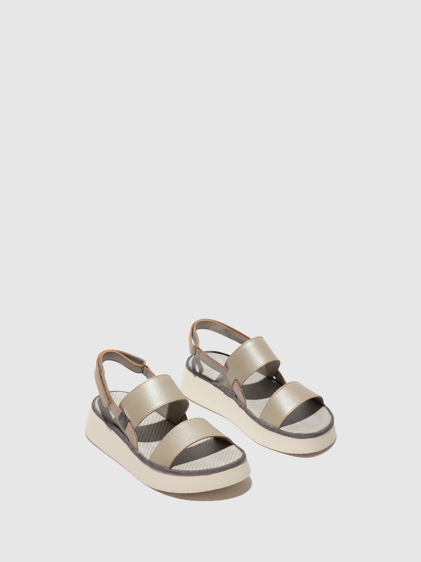 Fly London Sling-Back Sandals CURA318FLY SILVER