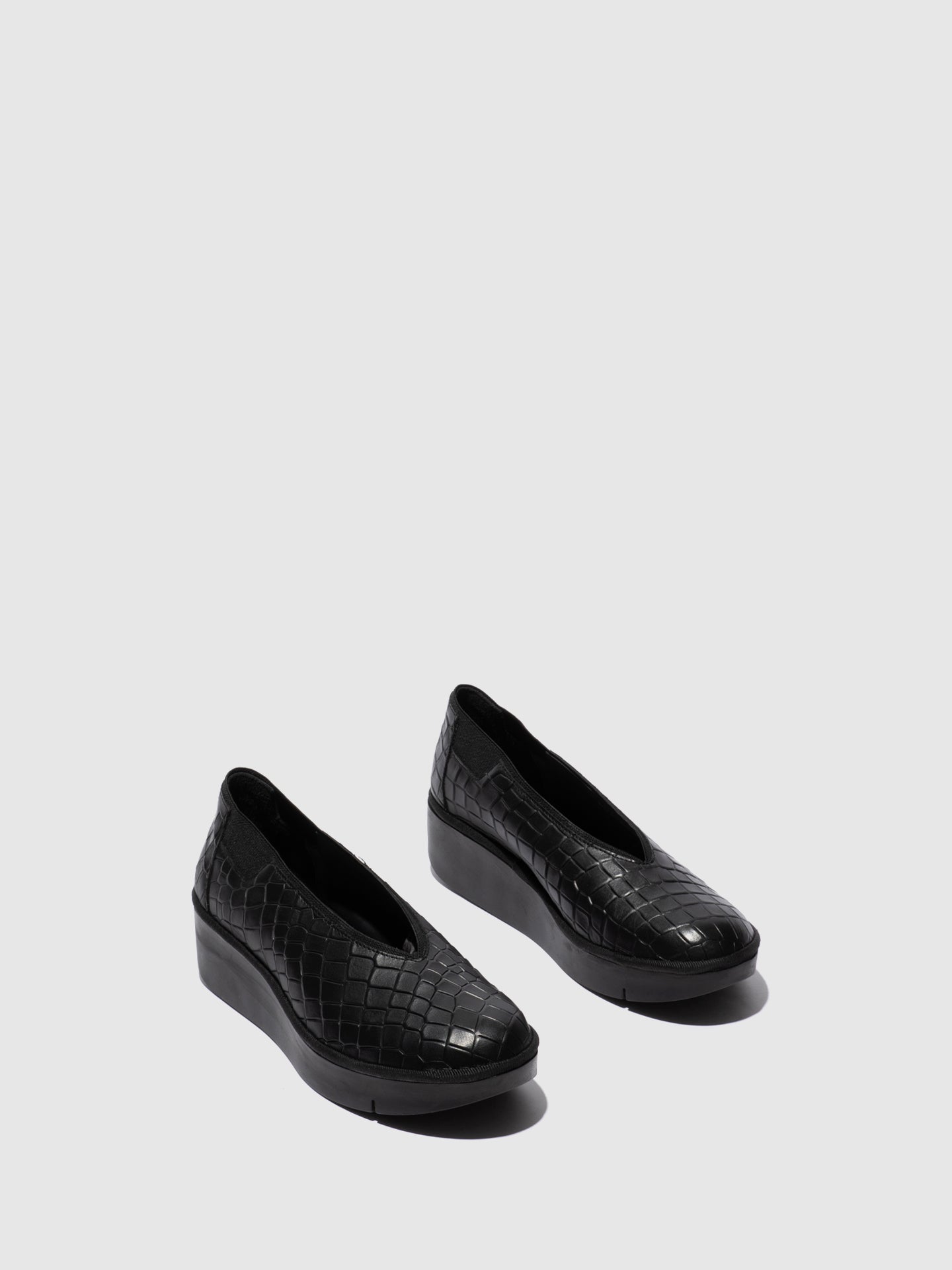 Fly London Slip-on Shoes JURY470FLY BLACK (BLACK ELASTIC)