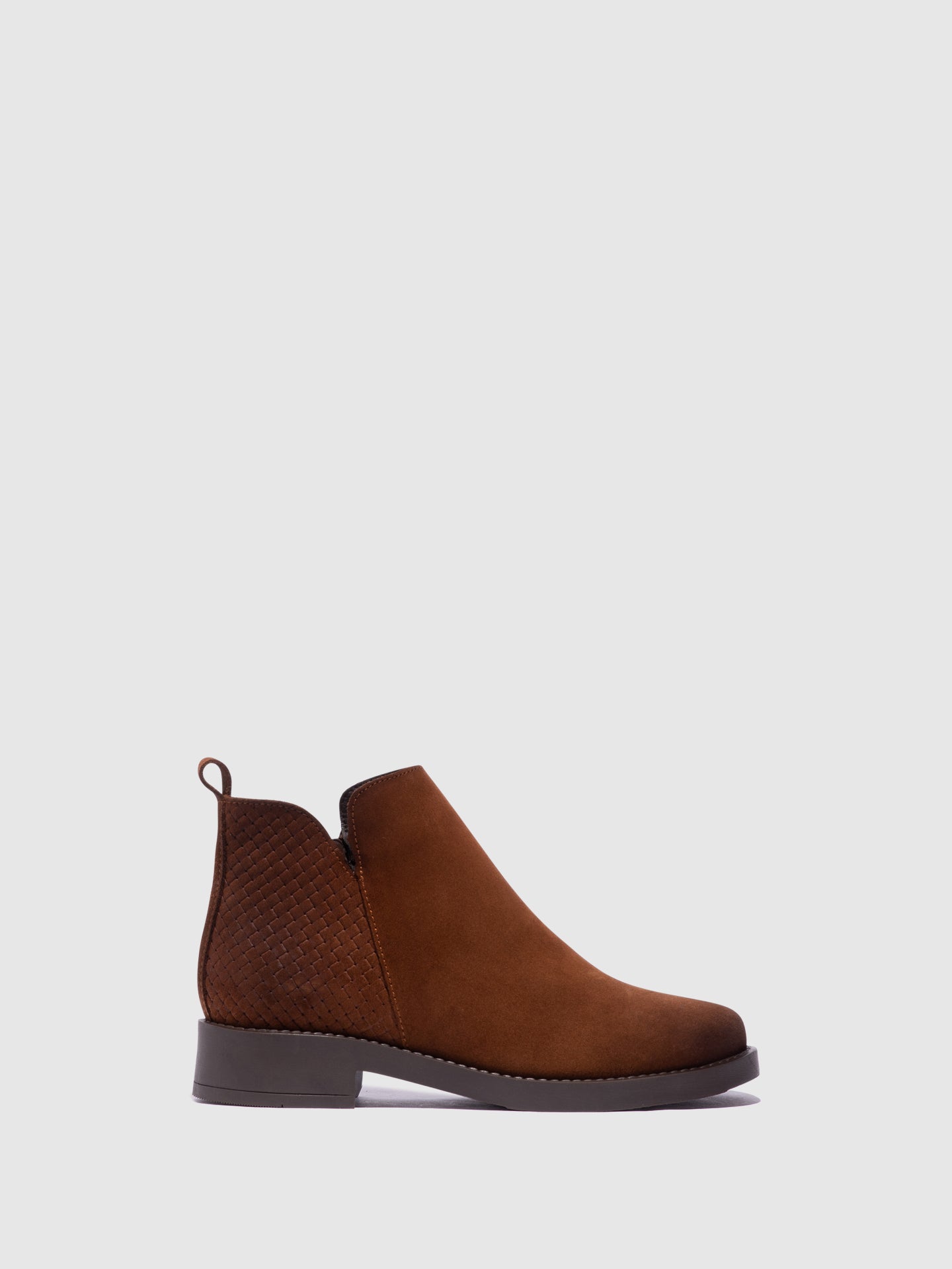 Foreva Camel Zip Up Ankle Boots