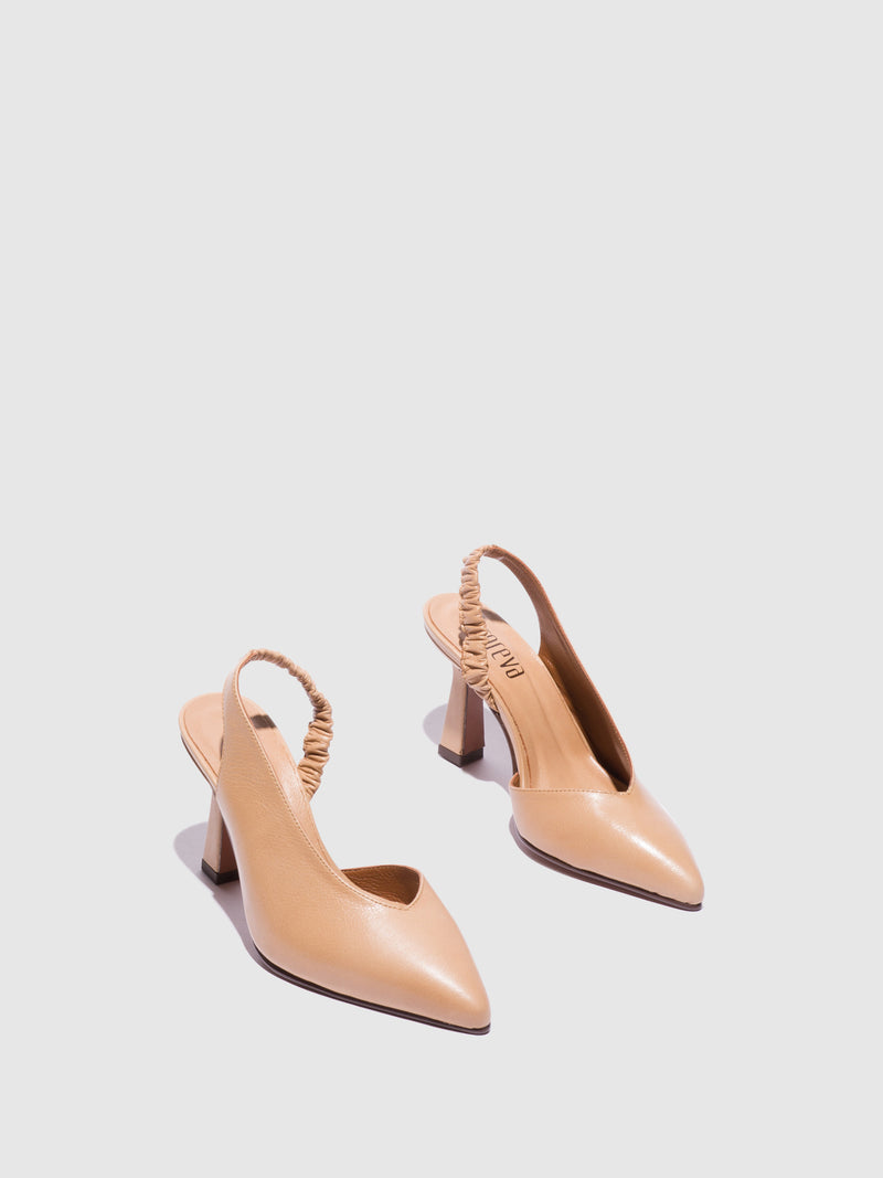 Foreva Beige Ankle Strap Shoes