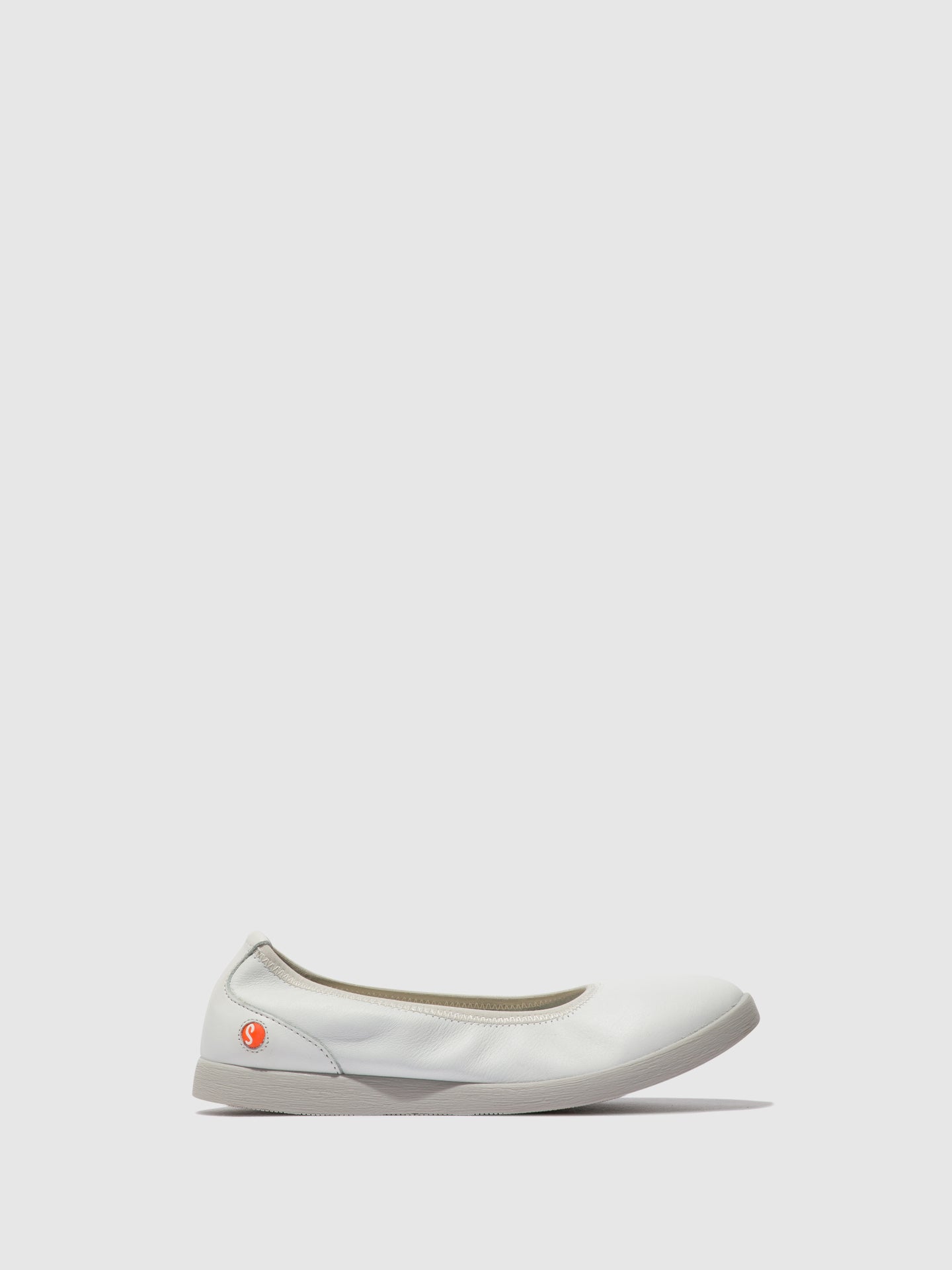 Softinos Elasticated Ballerinas LETI646SOF WHITE