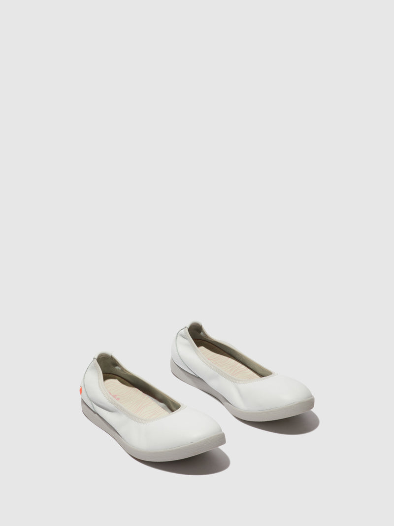 Softinos Elasticated Ballerinas LETI646SOF WHITE