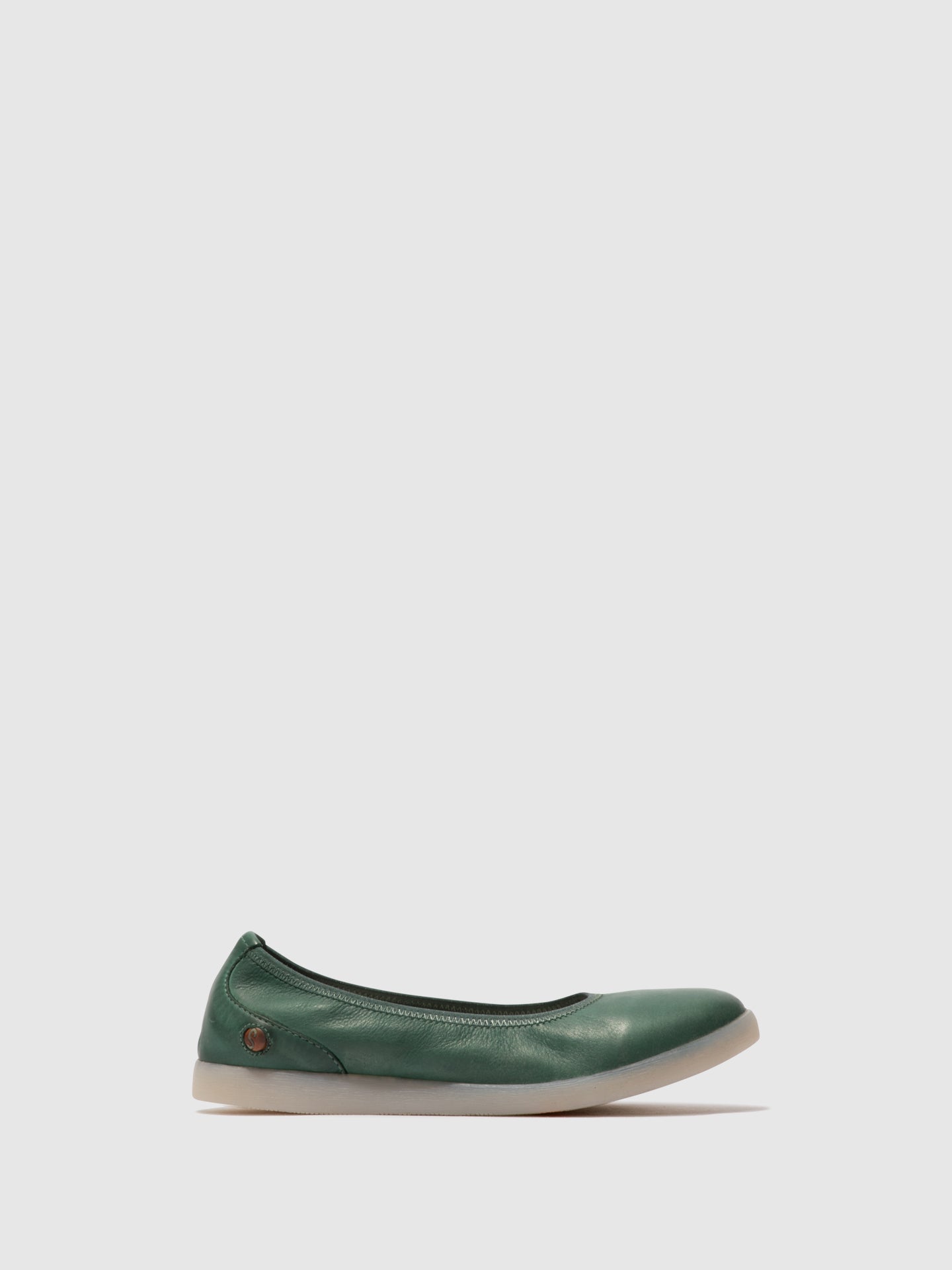 Softinos Elasticated Ballerinas LETI646SOF GREEN