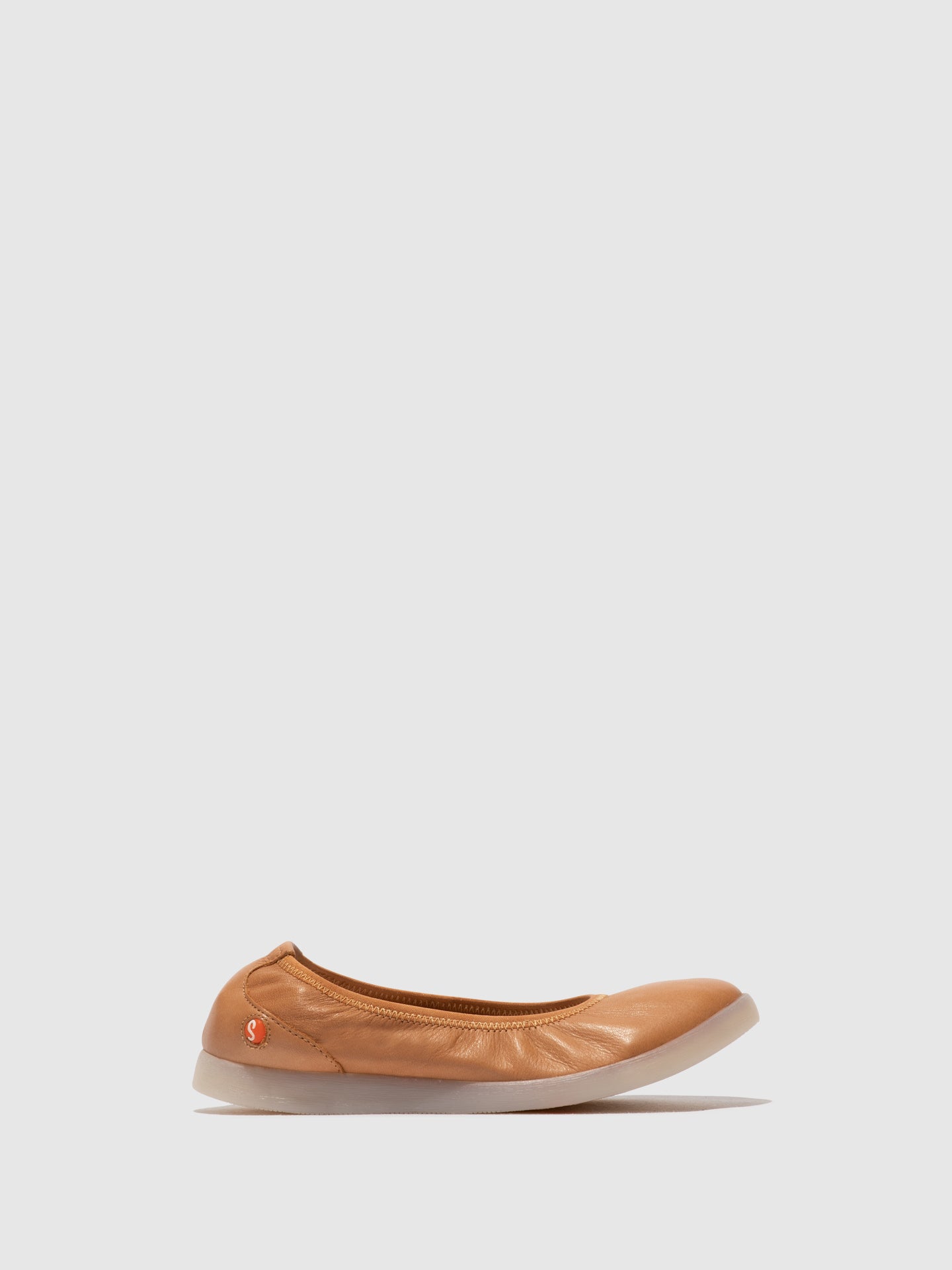 Softinos Elasticated Ballerinas LETI646SOF WARM ORANGE