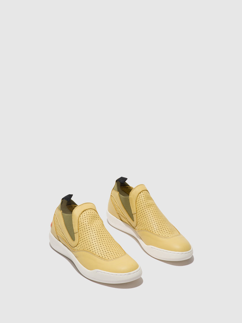 Softinos Slip-on Shoes BRAY721SOF LIGHT YELLOW/OLIVE