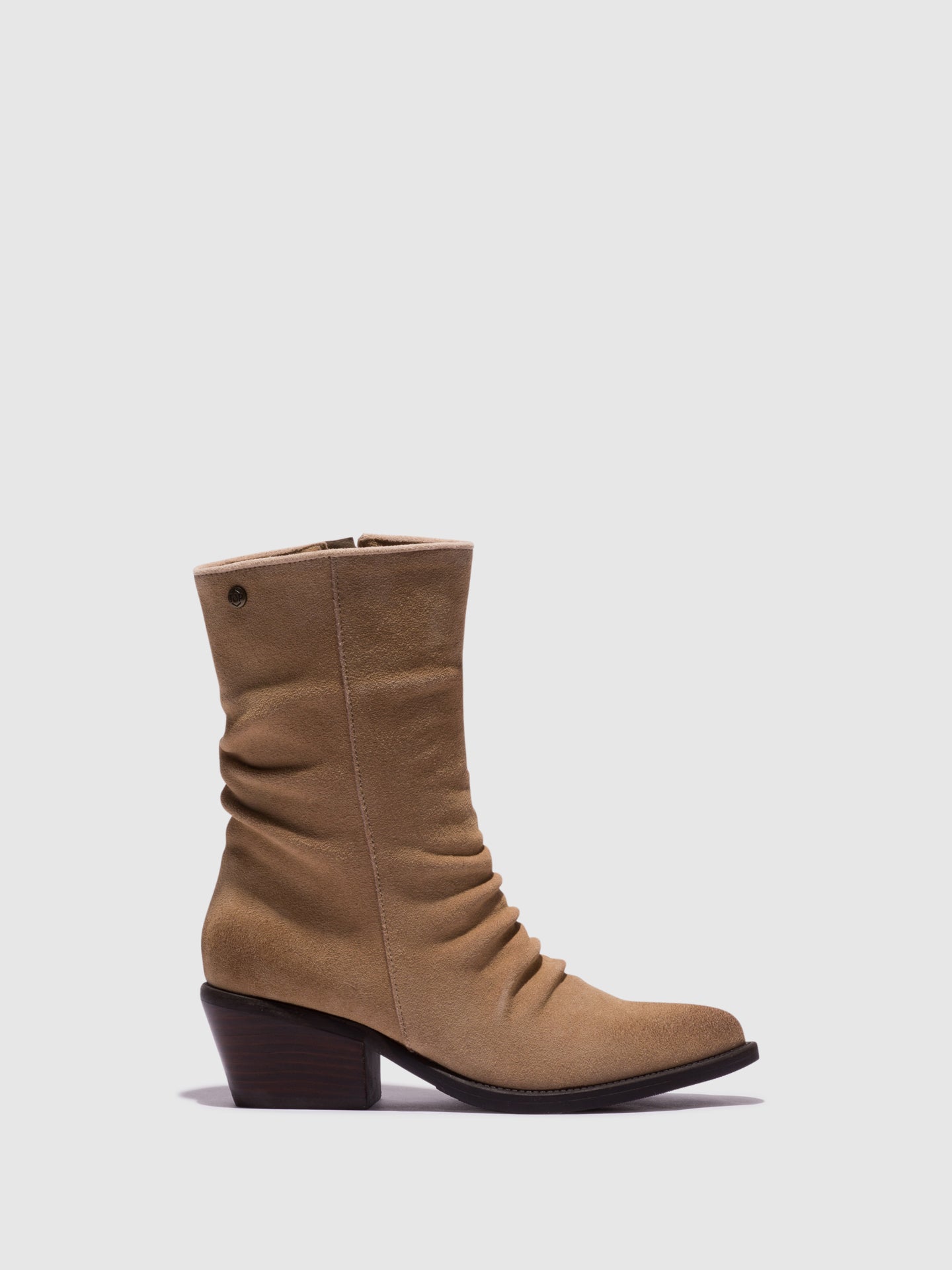 Top3 Taupe Cowboy Ankle Boots