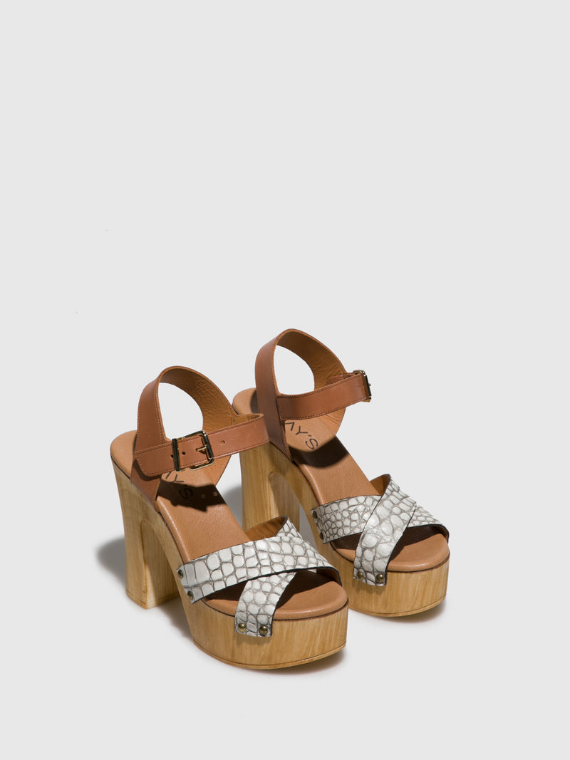 Clay's White Sling-Back Pumps Sandals
