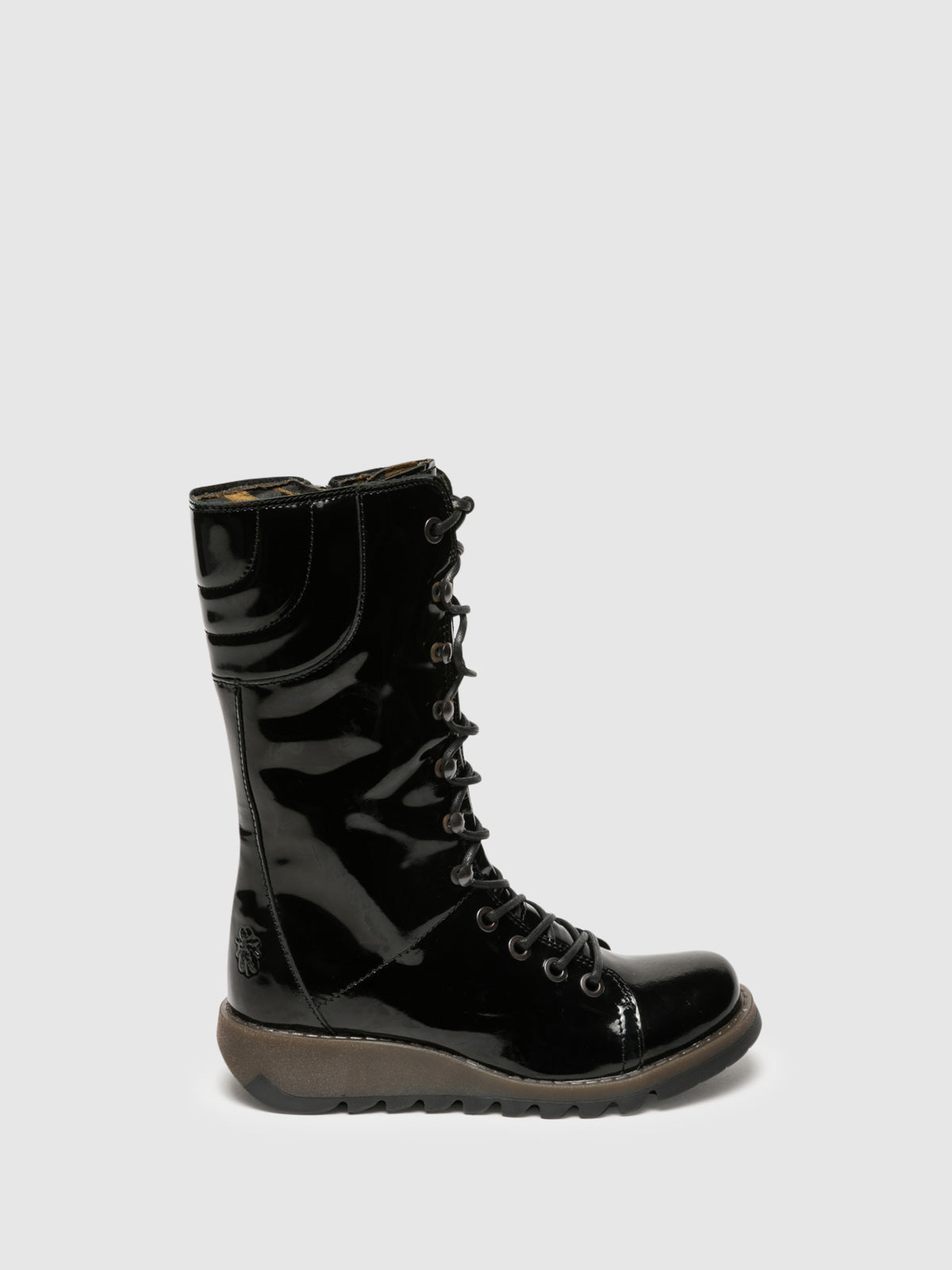 Fly London Coal Black Lace-up Boots