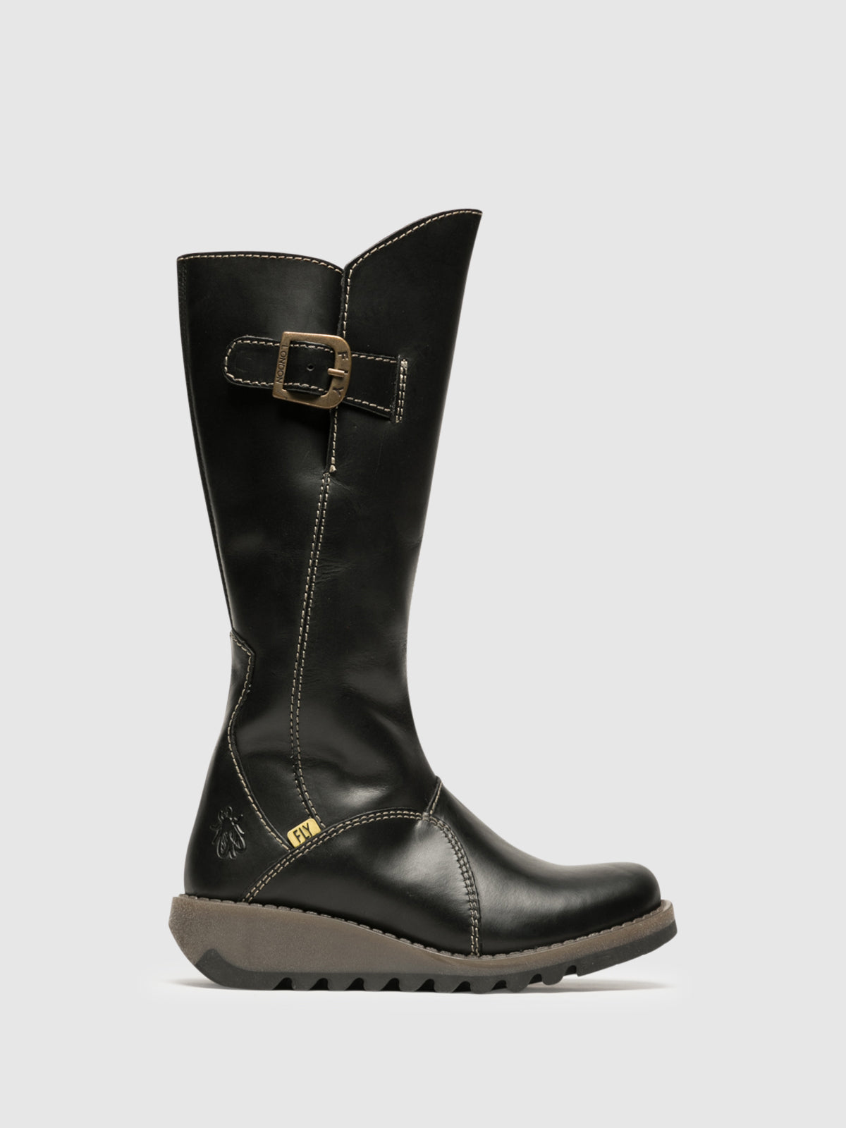 Fly London Black Buckle Boots