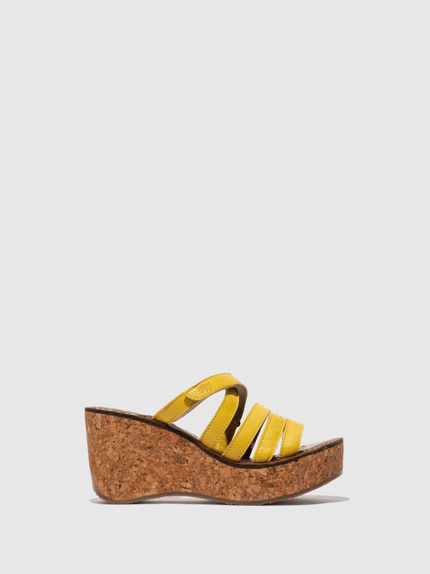 Fly London Strappy Mules GOVE620FLY BRIGHT YELLOW