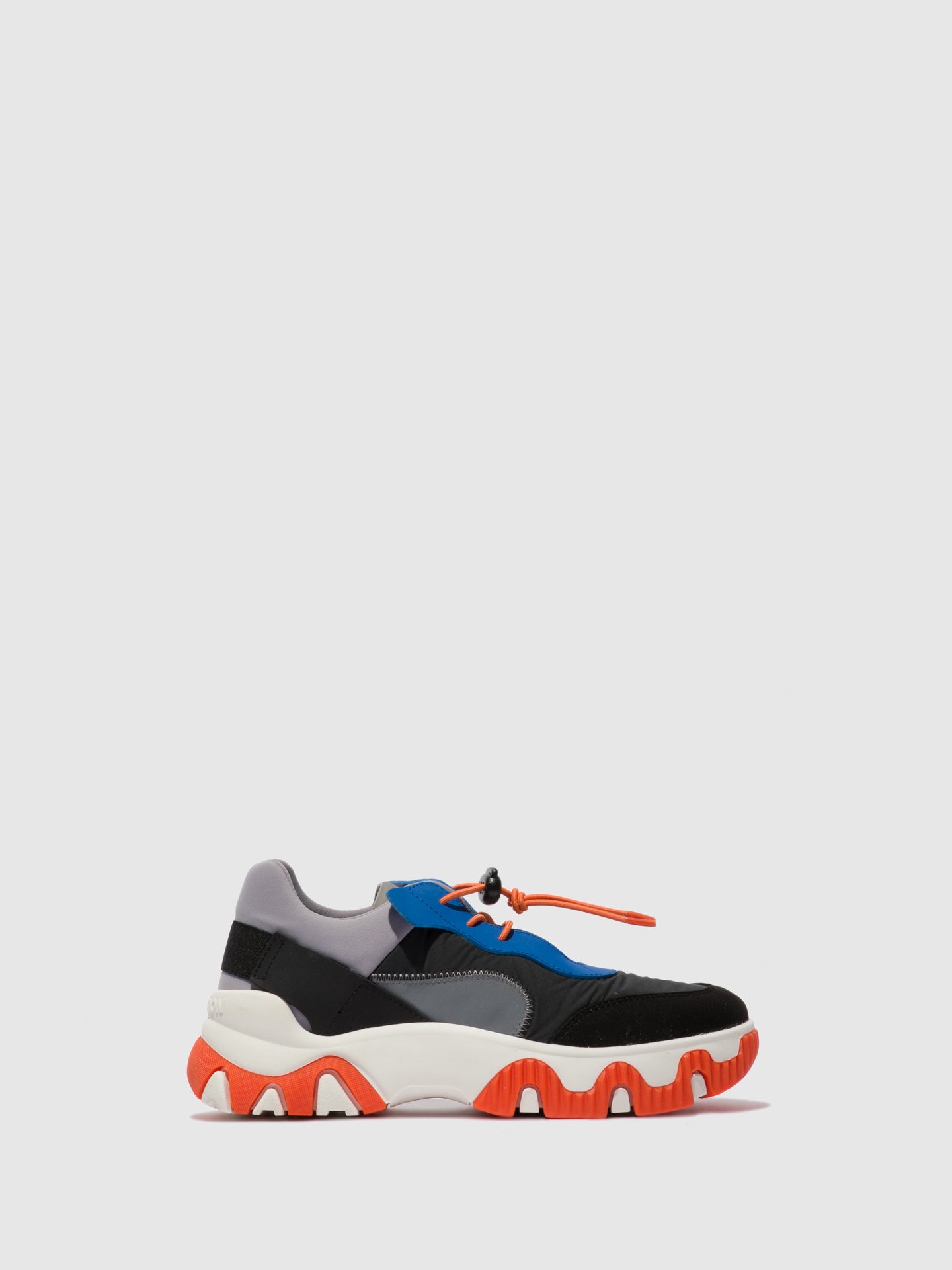 Fly London Elasticated Trainers FIAN634FLY MULTI GREY/BLUE/ORANGE