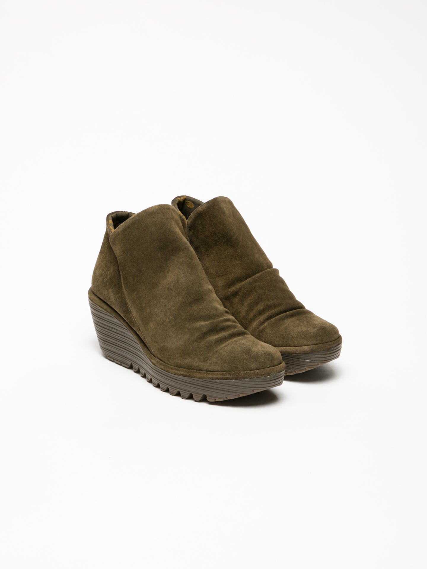 Fly London Khaki Zip Up Ankle Boots