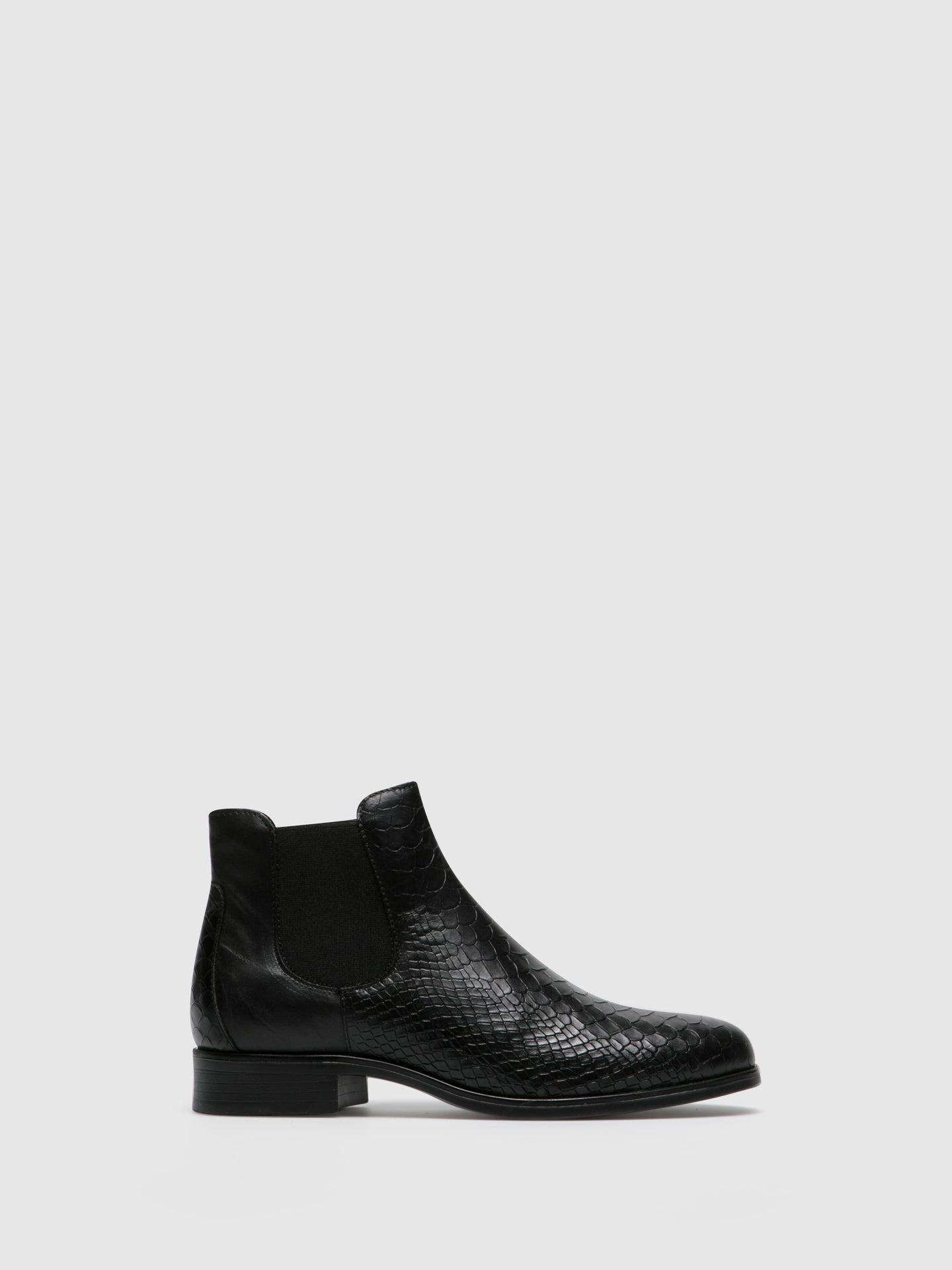 Foreva Black Elasticated Ankle Boots