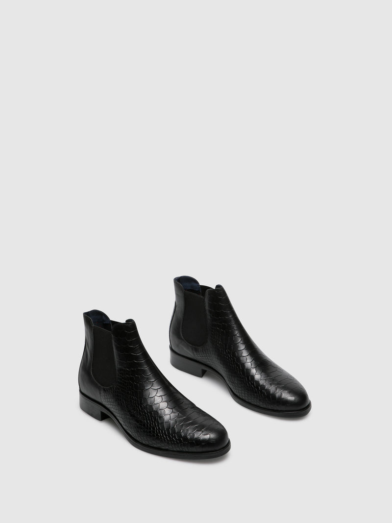 Foreva Black Elasticated Ankle Boots