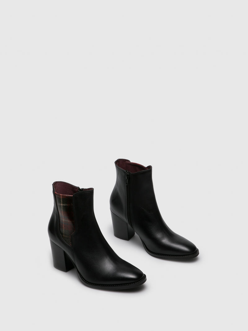 Foreva Black Zip Up Ankle Boots