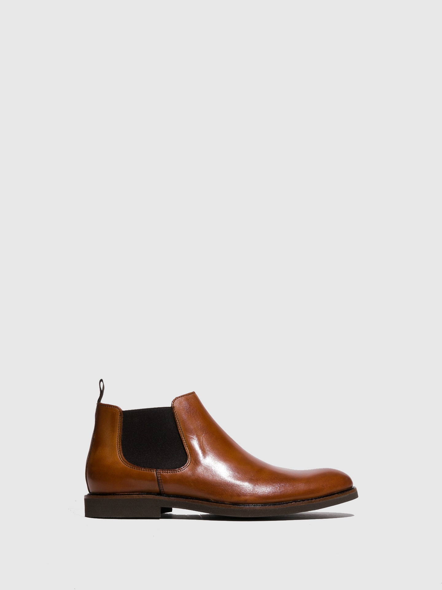 Foreva Brown Leather Elasticated Ankle Boots