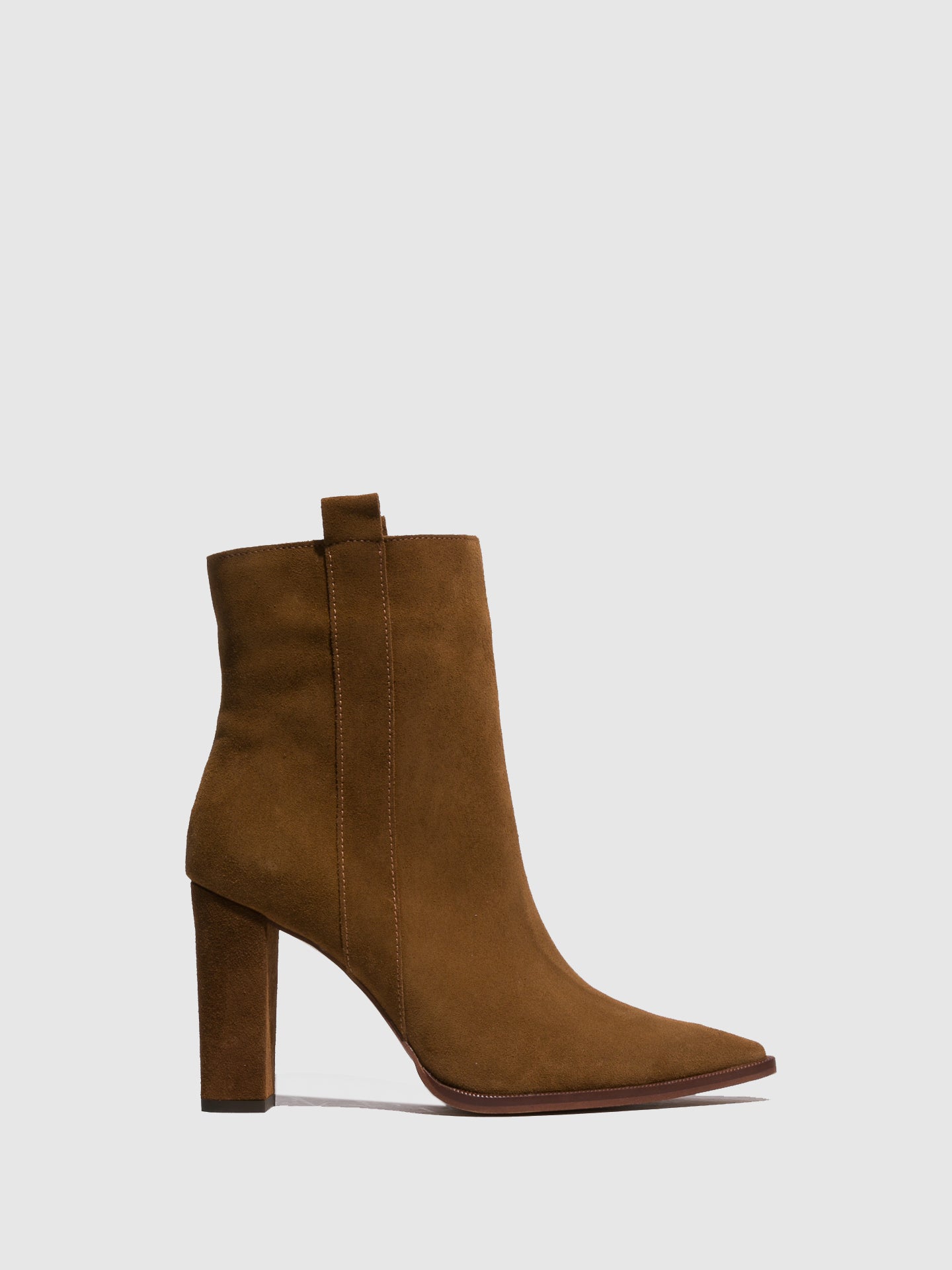 Foreva Brown Zip Up Ankle Boots