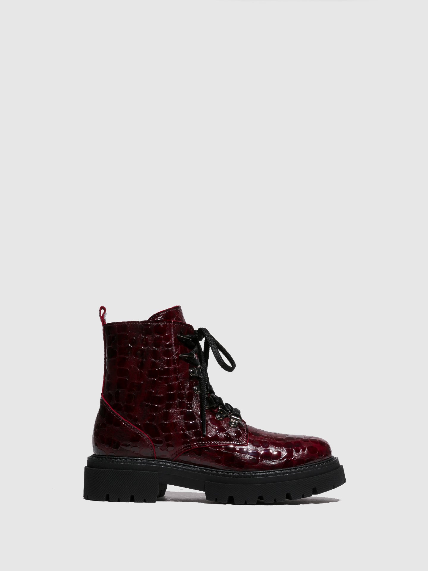 Fungi Crimson Lace-up Boots