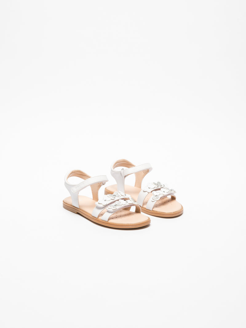 Geox White Strappy Sandals