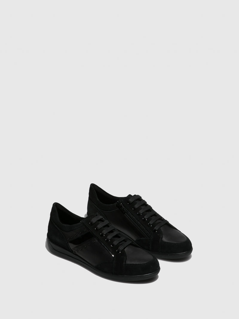 Geox Black Lace-up Shoes