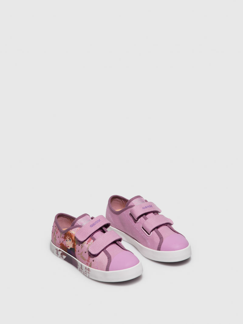 Geox Pink Velcro Trainers