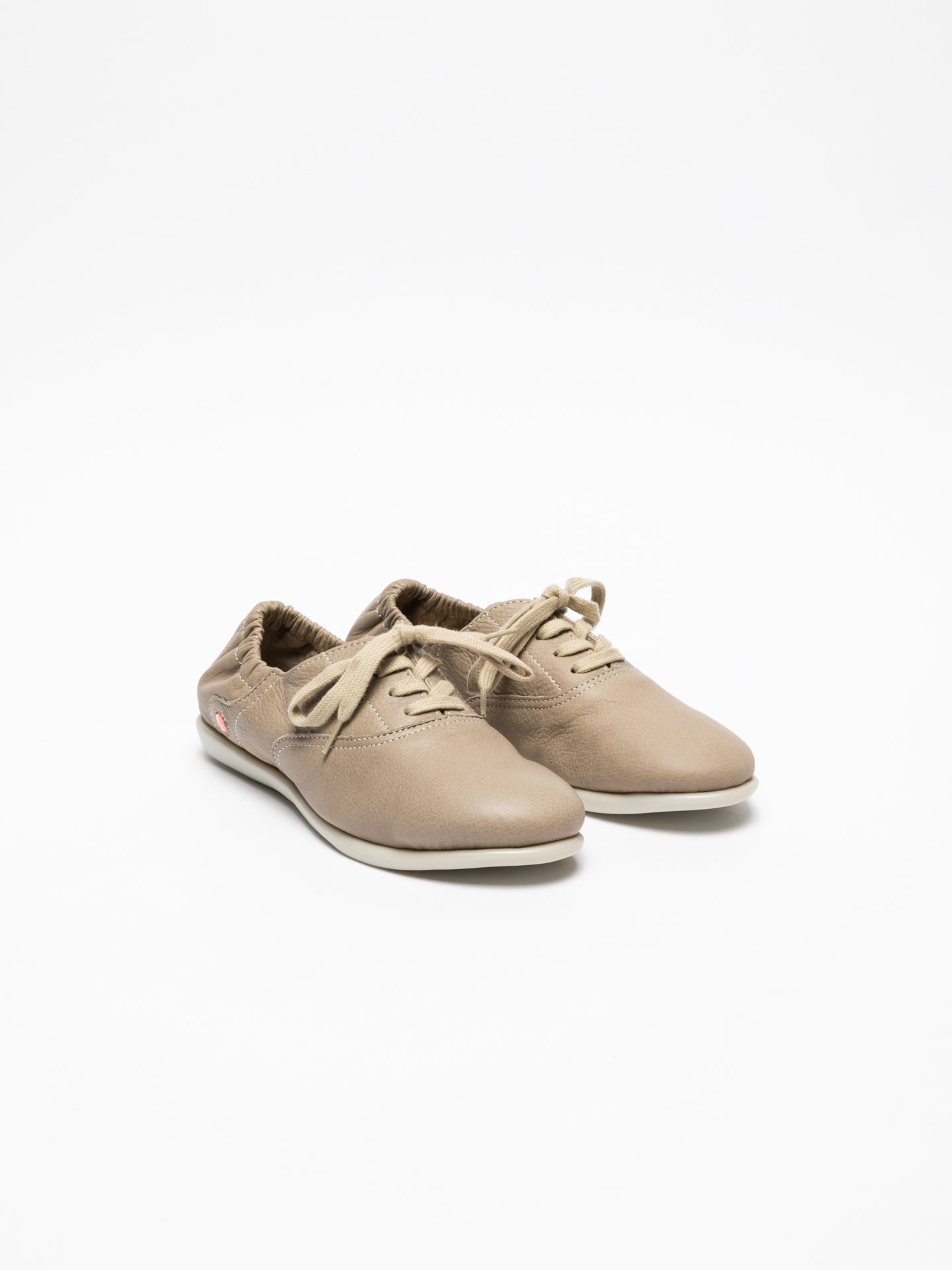 Softinos Tan Lace-up Trainers