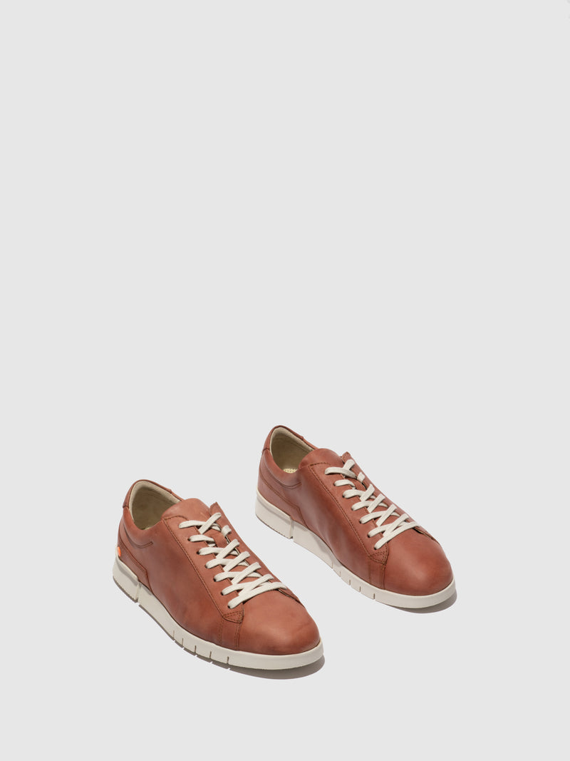 Softinos Brown Lace-up Trainers
