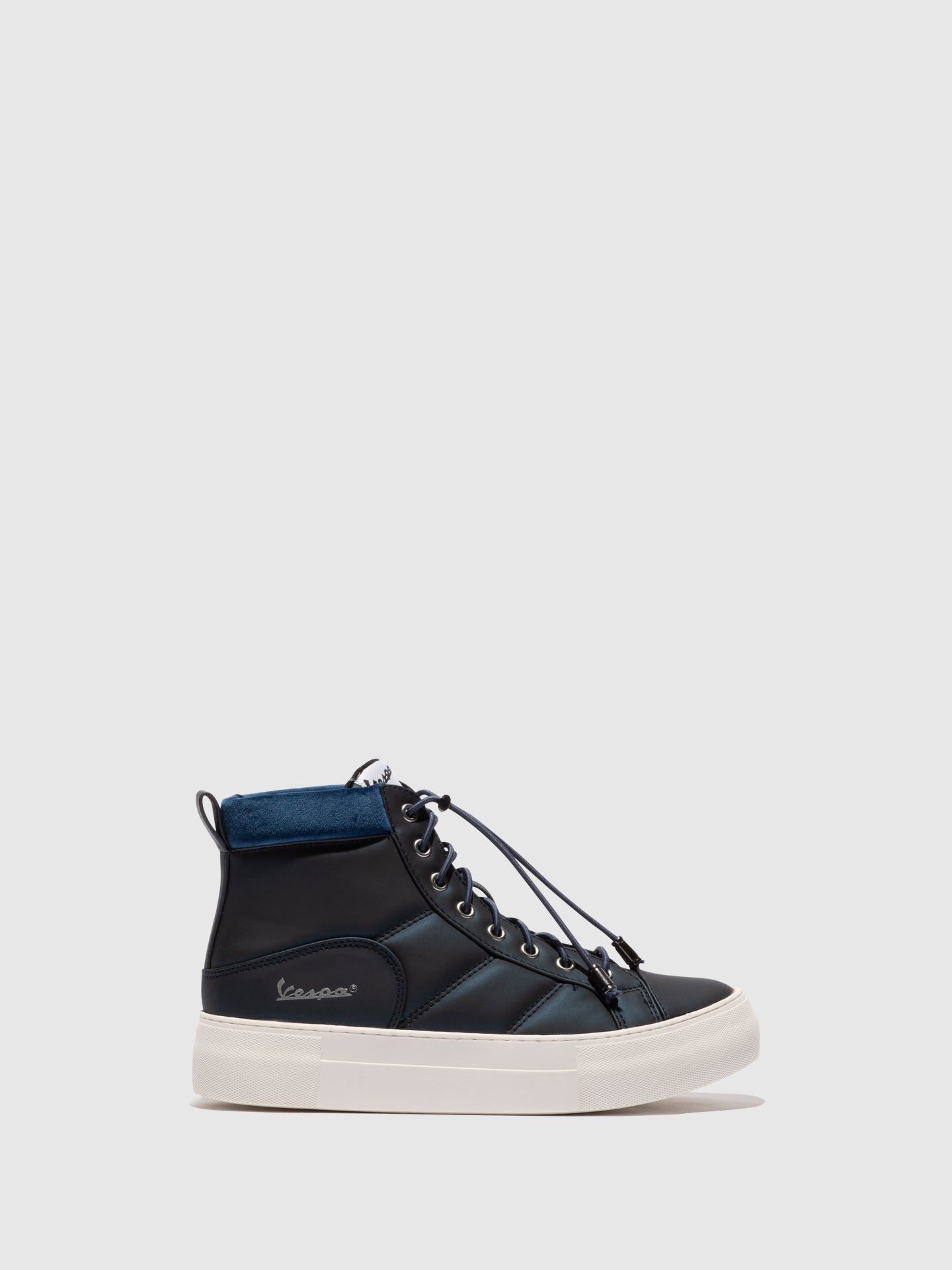 Vespa Navy Lace-up Ankle Boots